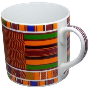 Royal Porcelain beautiful Tia colorful bright striped coffee cup or mug nice